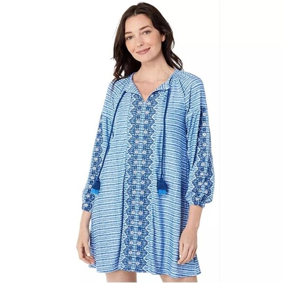 Cabana Life Coverluxe UPF 50+ Tassel Tunic Dress Beach Cover-Up - Small New - Picture 1 of 2